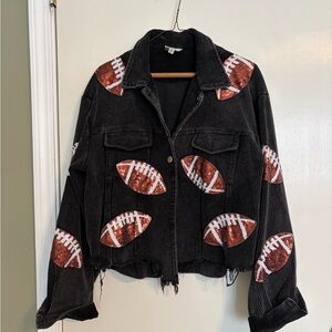 Sequin Football Jacket